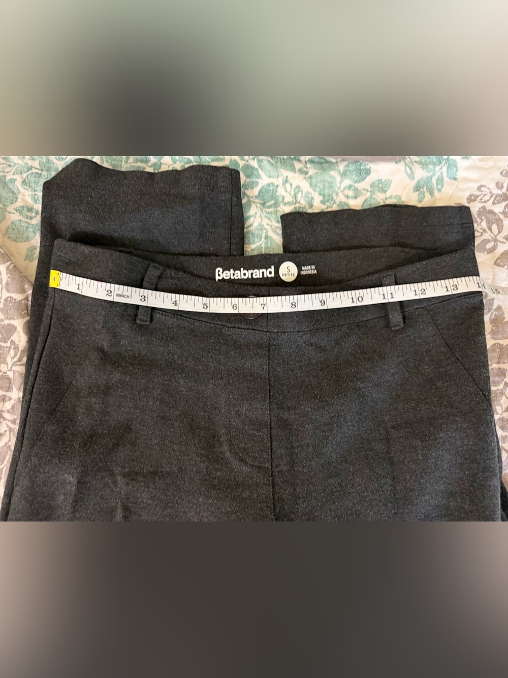 Betabrand Women's Charcoal Gray Trousers